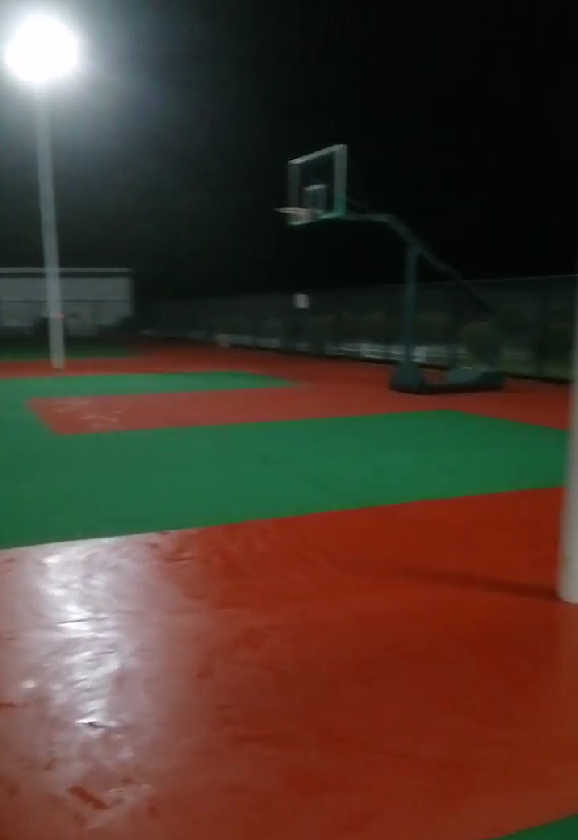 Completed Acrylic Sports Flooring at Xiexun Electronics